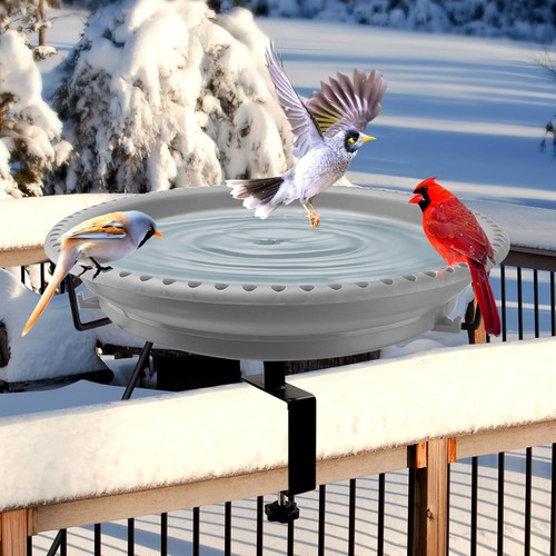 Heated bird bath for deck - heated,