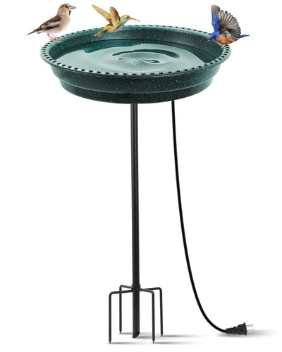 Heated bird bath - heated,