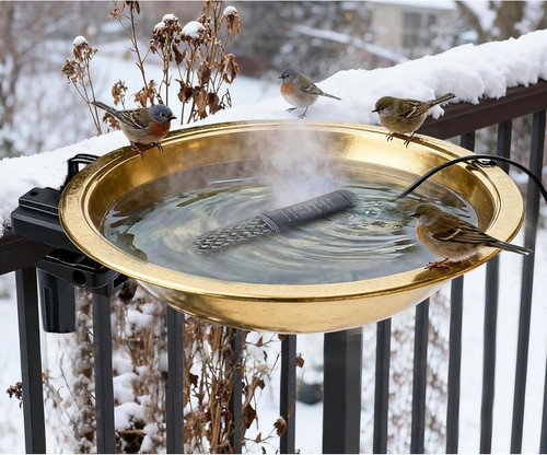 Heated bird bath with 50w - heated,