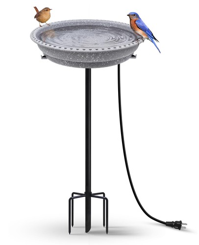 Heated bird bath - heated, bath,