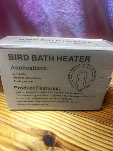 Bird bath heater - bird,