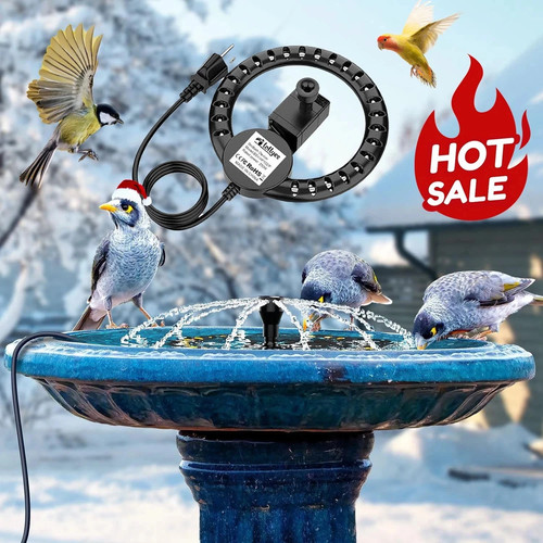 250w heated bird bath outdoor - bath,
