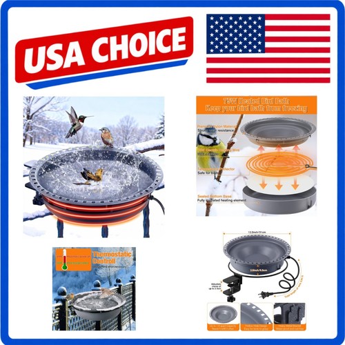 75w heated bird bath - heated,