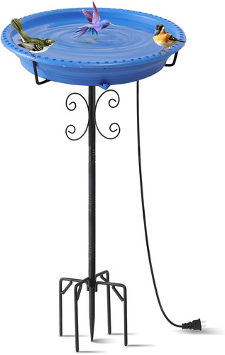 Heated bird bath for - for, outdoors