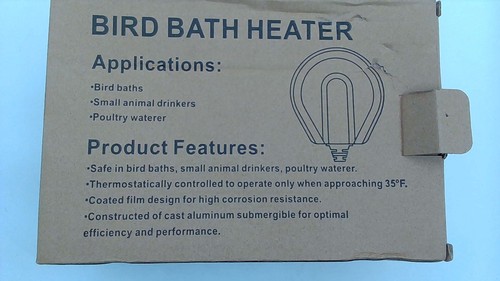 Bird bath heater - bath,