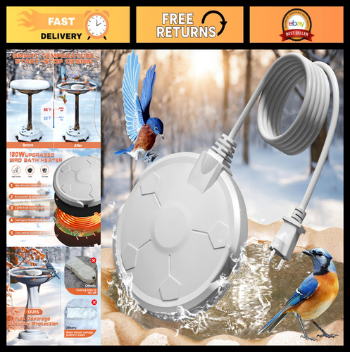 120w heated bird bath heater - 120w,