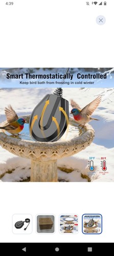 Bird bath heater dog - bird, (x2)