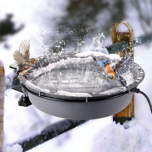 Heated bird bath - heated, bath,